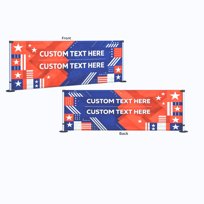 8' Tent Side Rail Double Full Color Dye Sub