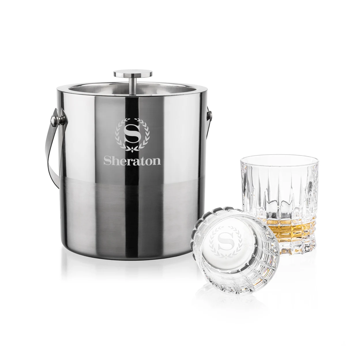Catania Ice Bucket & Princeton On-the-Rocks Set 1