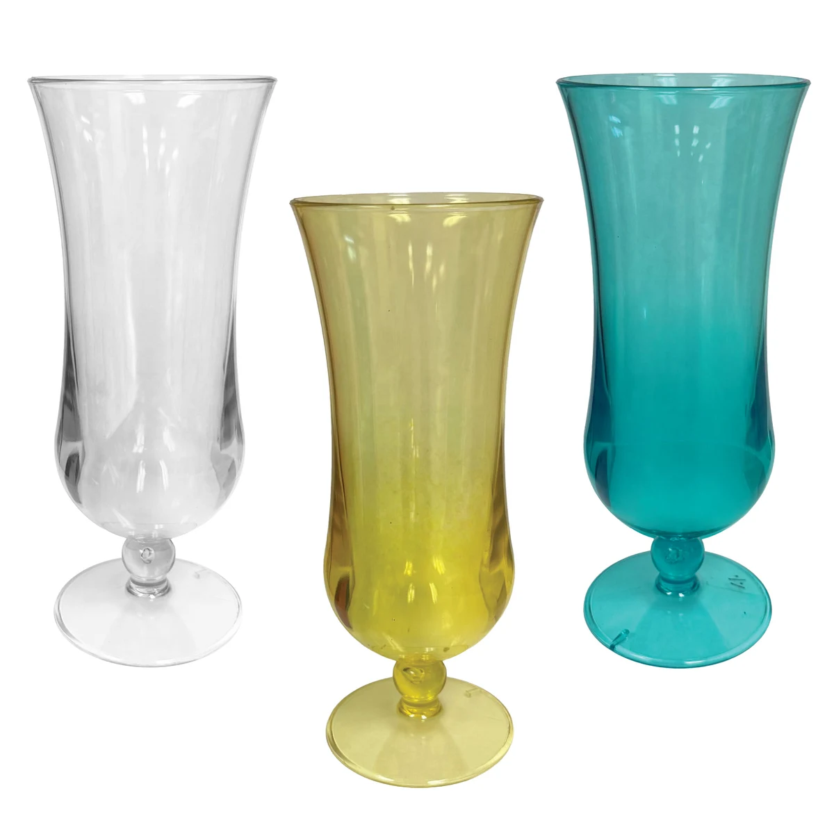15oz Premium Plastic Island Hurricane Glass CLOSE OUT 1