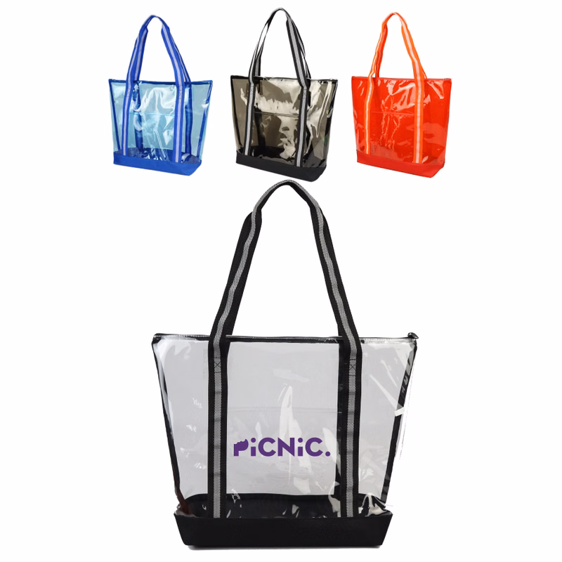 Union Printed - Clear Tote Bag w/ Zipper