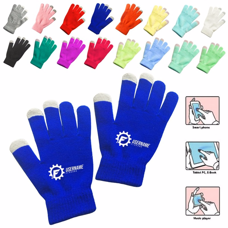Solid Knitted Touch Screen Glove