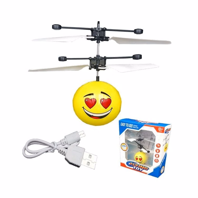 Helicopter Toys - Heart Eyes Emoji Charger Included