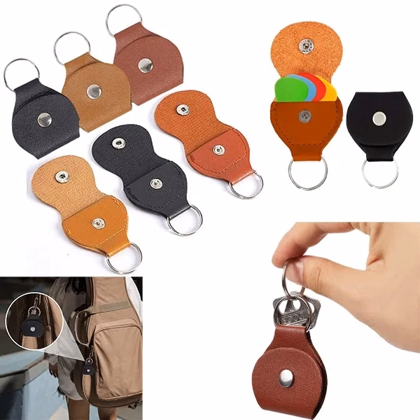 PU Leather Portable Guitar Pick Holder
