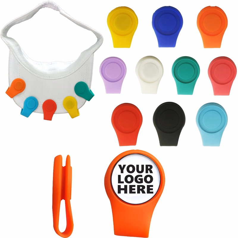 Silicone Golf Hat Clip With Ball Marker