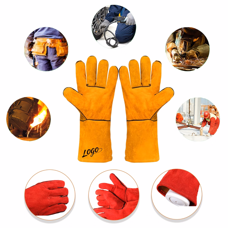 Cow Leather Heat Resistant Welding Glove