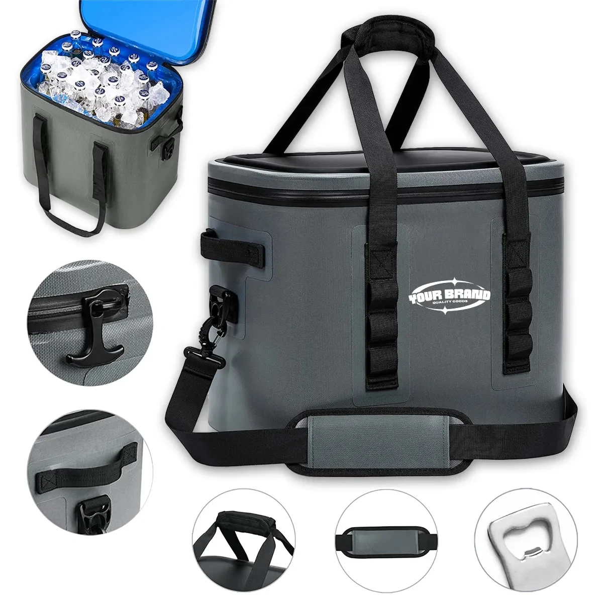 30 Cans Soft Waterproof Leak Proof Insulated Cooler Bags 1