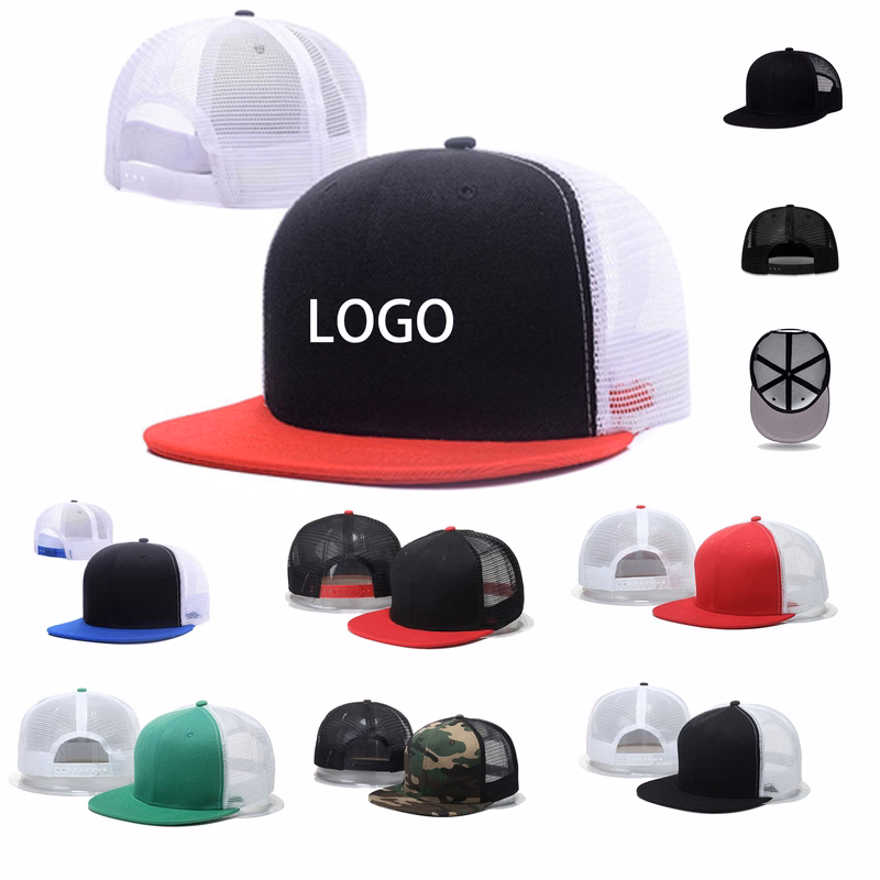Hip Hop Style Flat Bill Mesh Caps