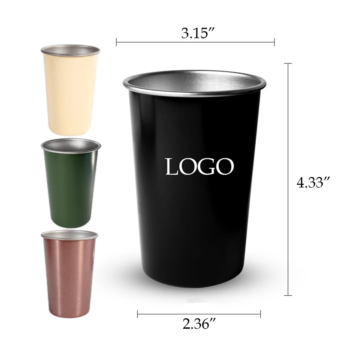 12 Oz Food Grade Stainless Steel Coffee Cup 1