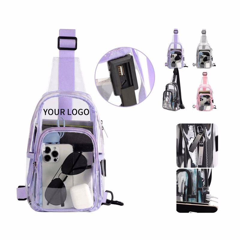Versatile Transparent Shoulder Bag with Storage