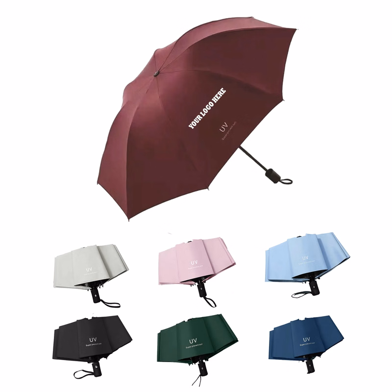 UV Solid Color Umbrella Sunshade Vinyl Parasol MOQ 50PCS