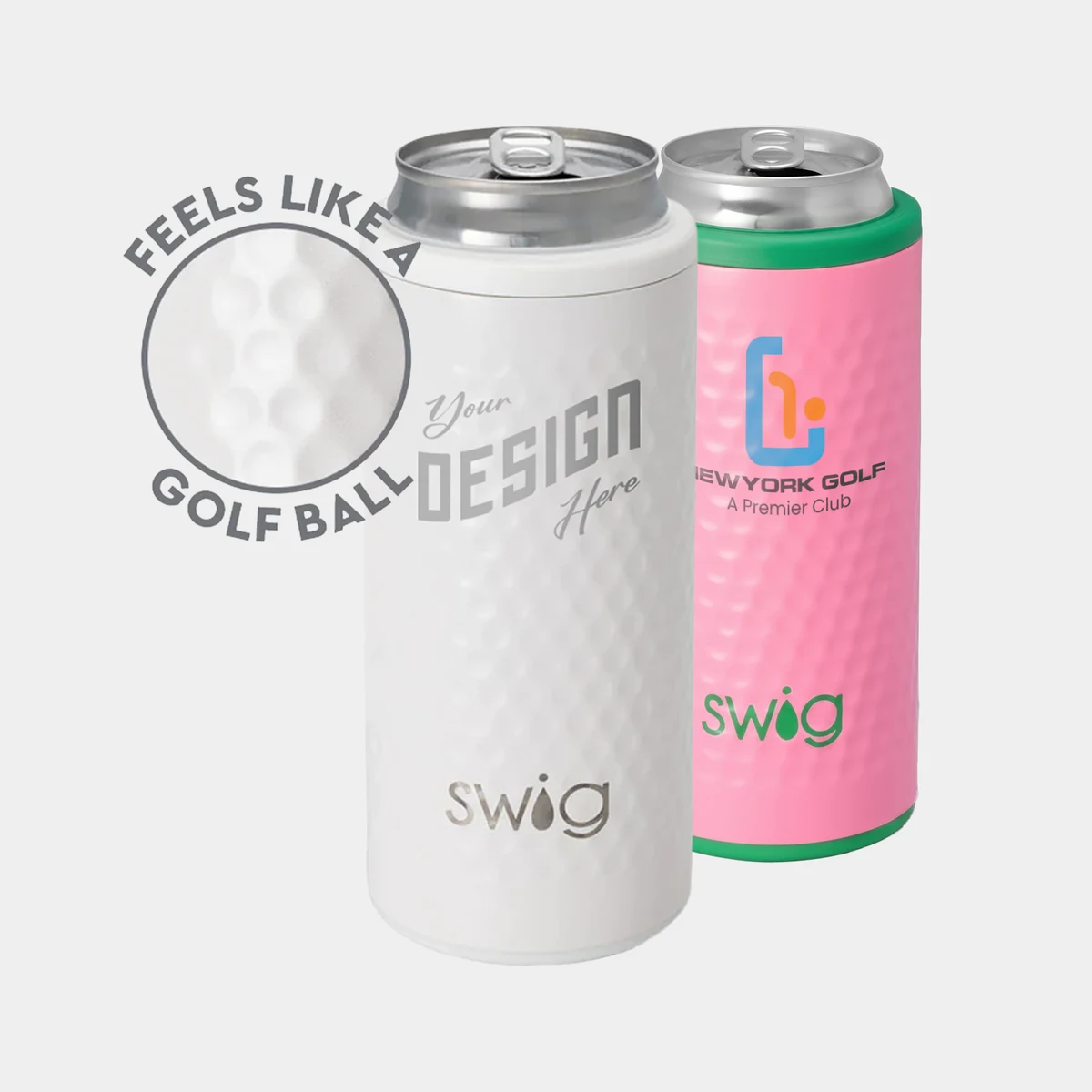 12 oz SWIG® Golf Slim Stainless Steel Insulated Can Cooler 1
