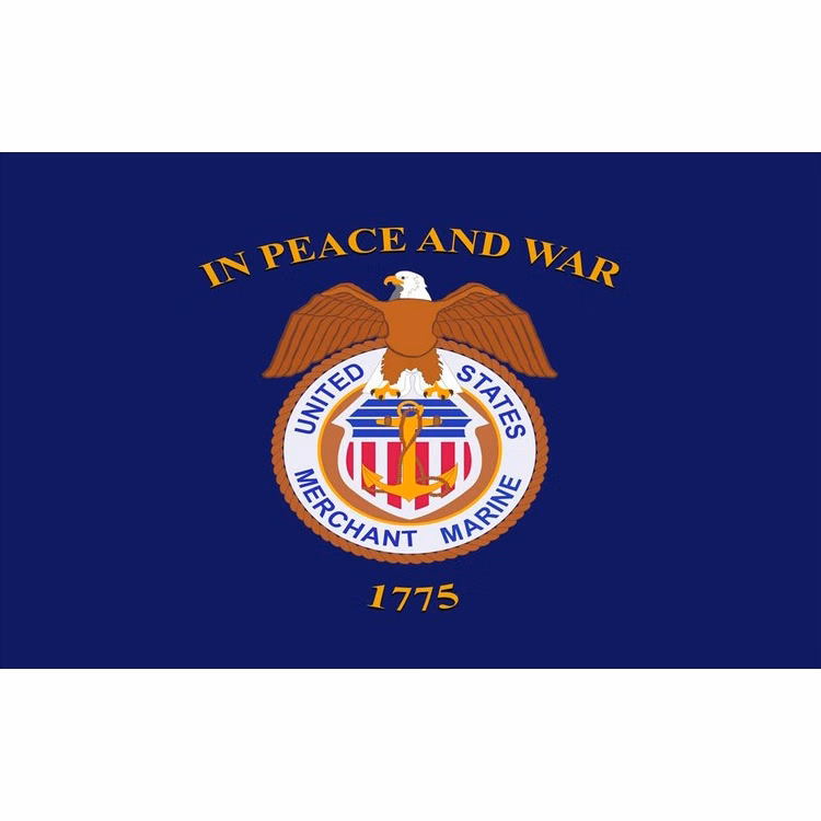 U.S. Merchant Marine Flag - 2' x 3' - Nylon