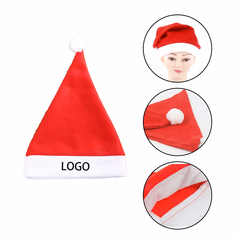MOQ:10pcs Custom Non Woven Santa Hat