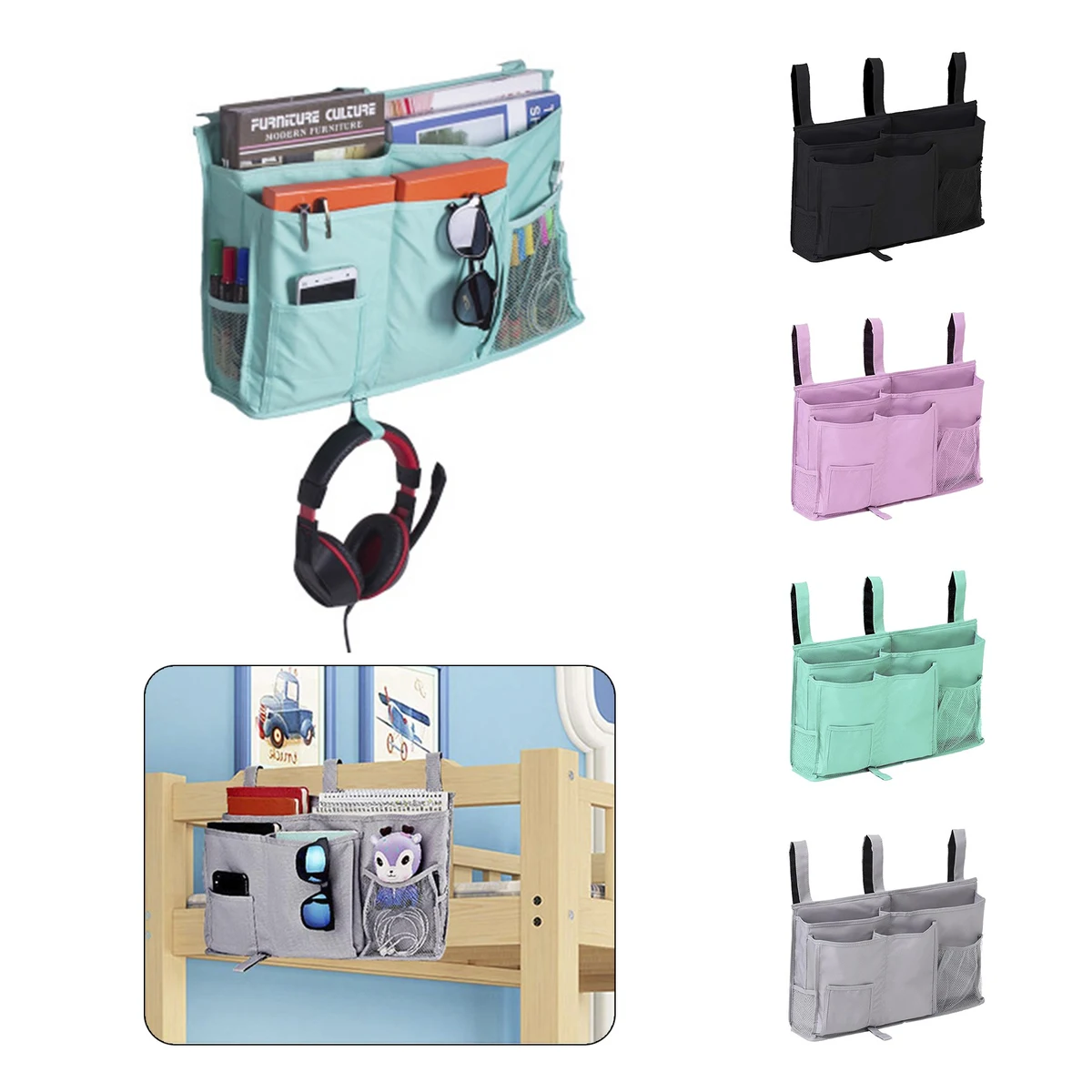 Bedside Organizer Hanging Bed Storage Caddy 1
