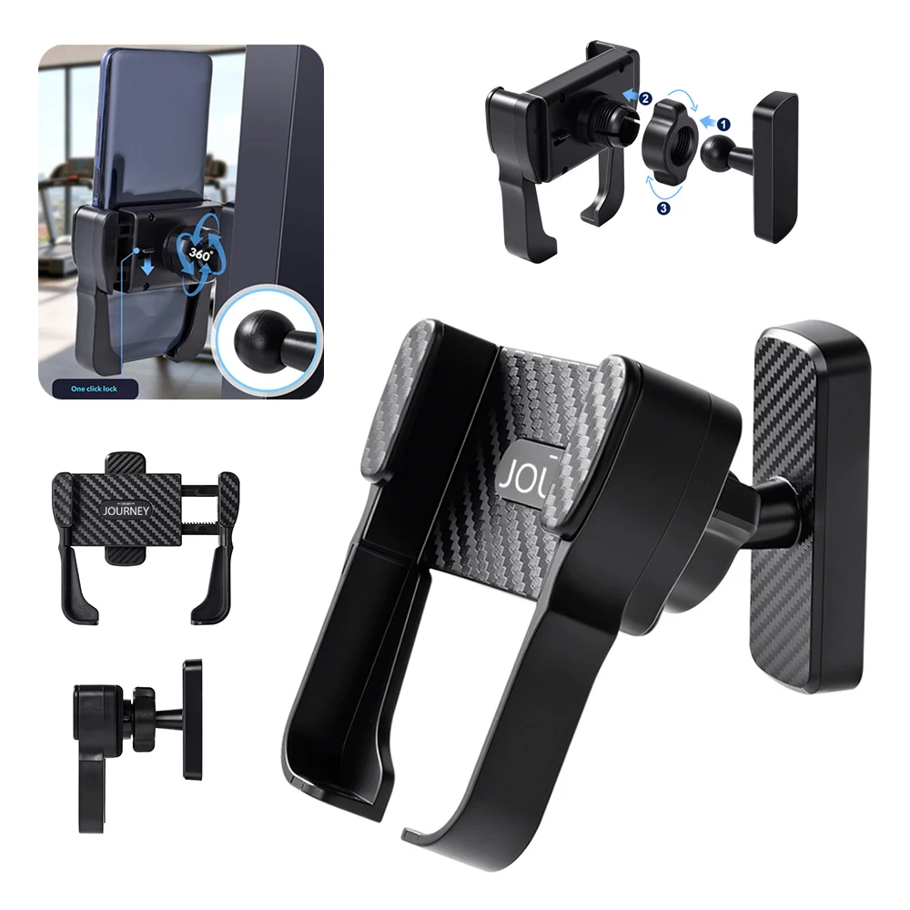 Magnetic Phone Holder with Rotatable One-Click Lock Clip 1