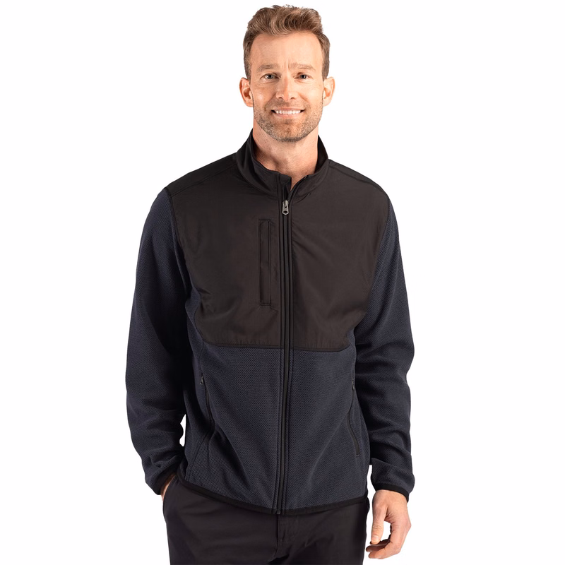 Cutter & Buck Hunts Point Recycled Fleece Mens Hybrid Full Zip Jacket