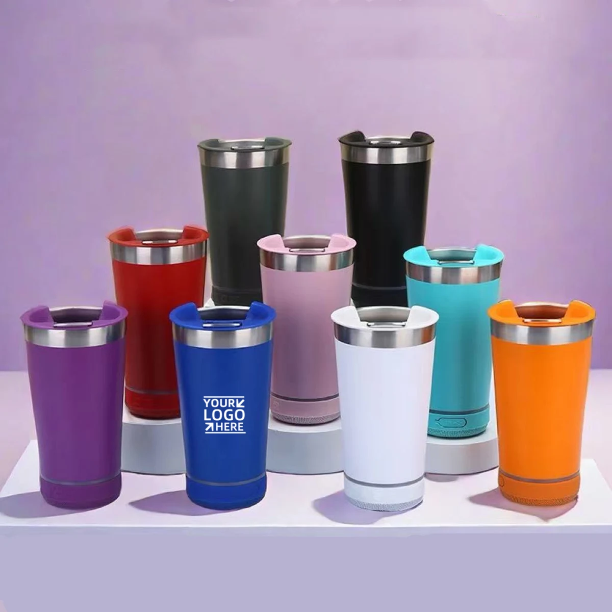 16 oz Tumbler with Speaker and Bottle Opener 1