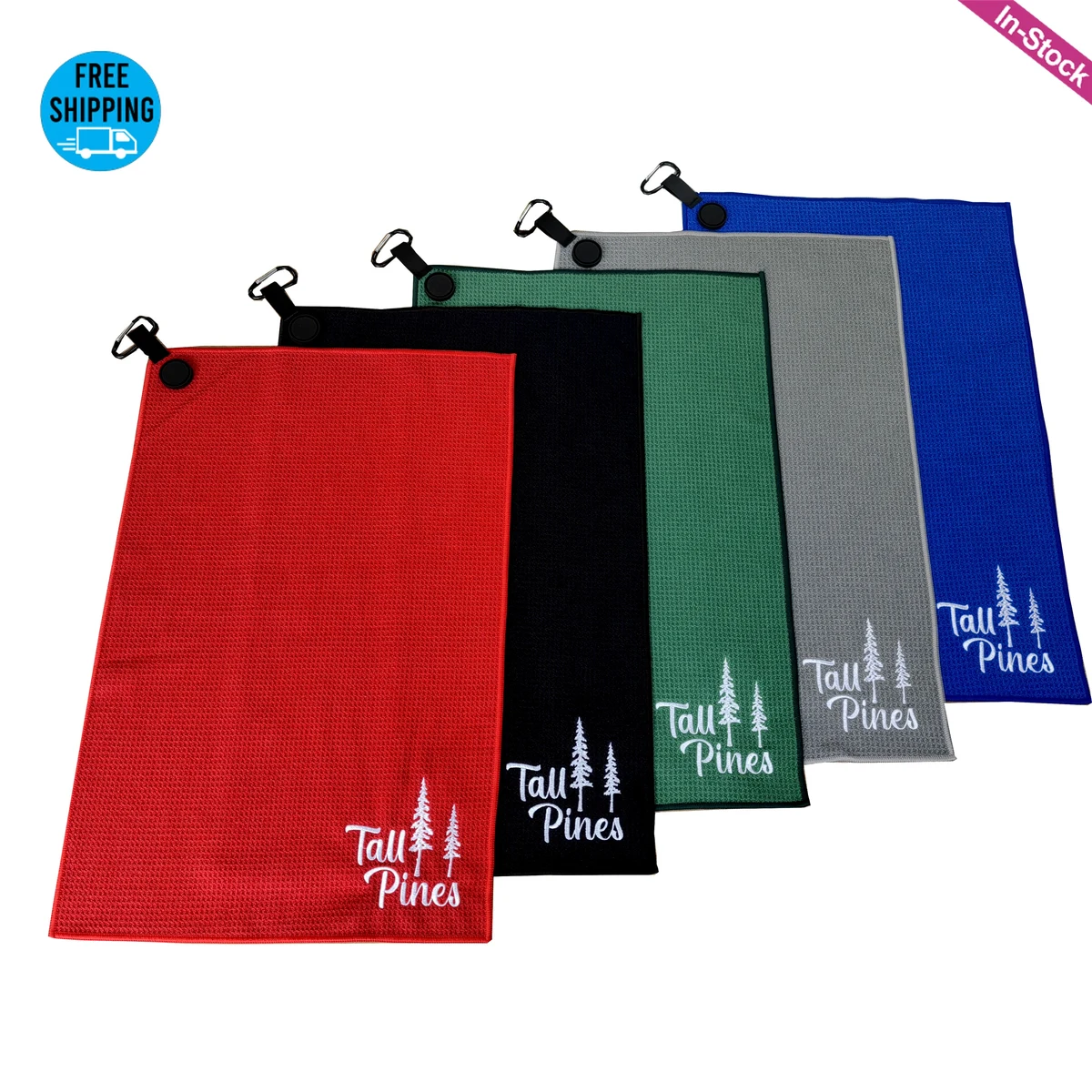 Embroidered 400GSM Premium Magnetic Microfiber Waffle Golf Towel 1