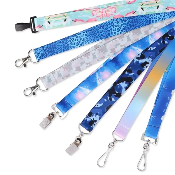 Custom 36" Polyester Lanyard with Multiple Functional Attachments — Professional ID Badge 1