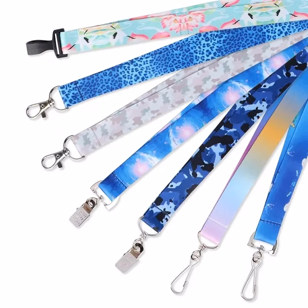 Custom 36" Polyester Lanyard with Multiple Functional Attachments — Professional ID Badge