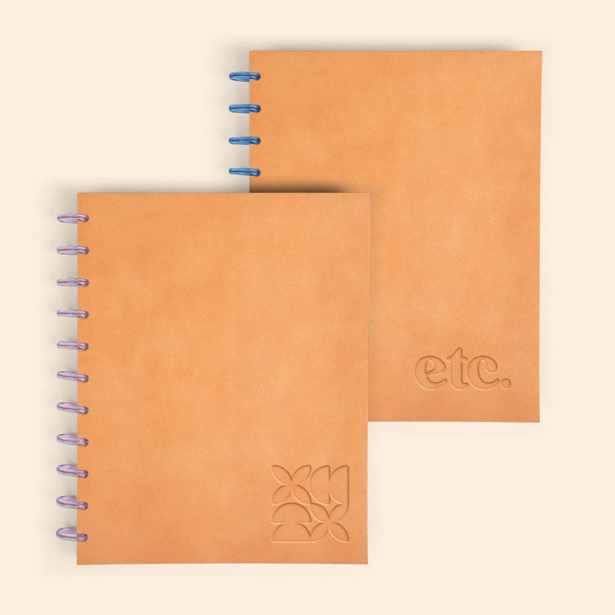 Disc-Bound Journal - Debossed Leather - Large 1