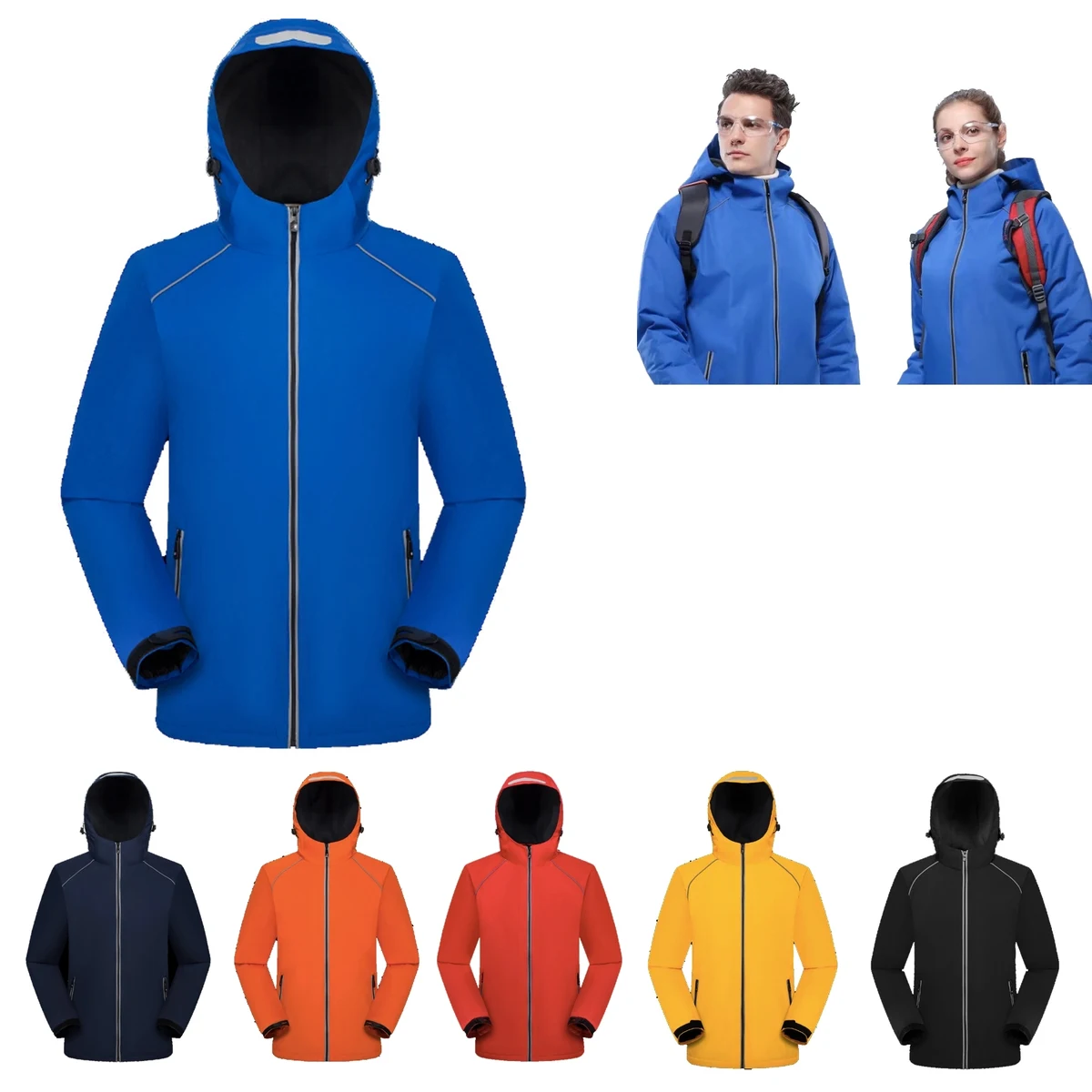 Warm Hooded Ski Jacket 1