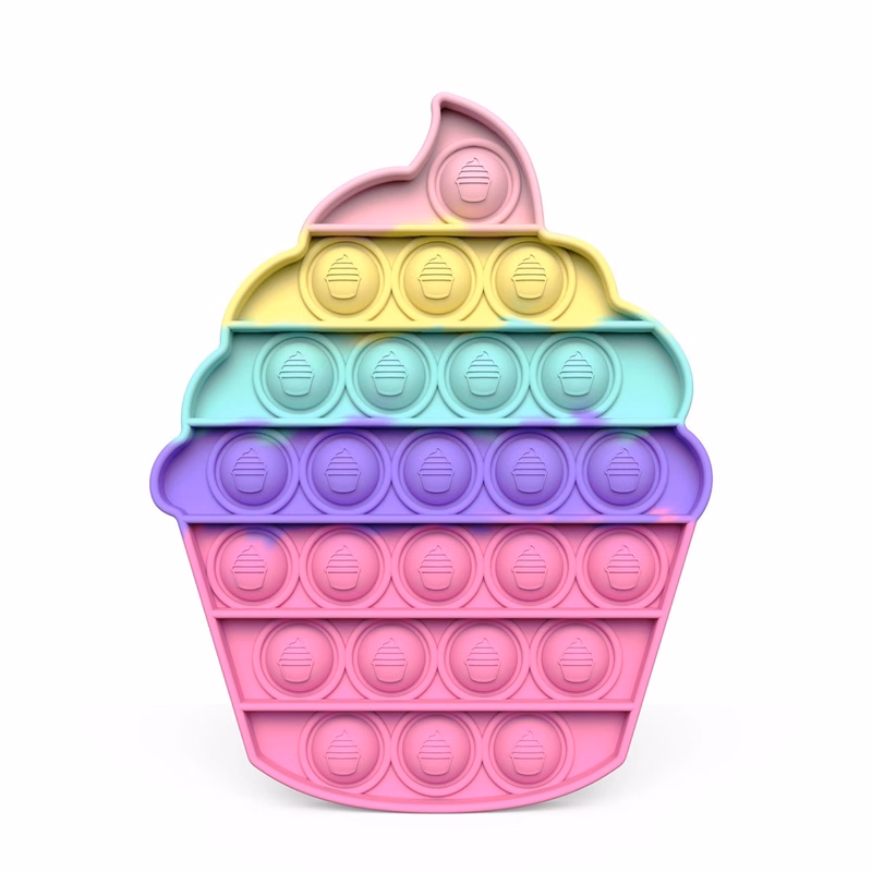 Macaron-colored Ice cream Push Pop Bubble Sensory Fidget Toy