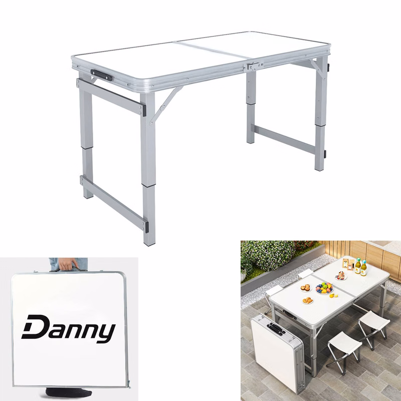 Foldable Outdoor Aluminum Alloy Table and Stool Set