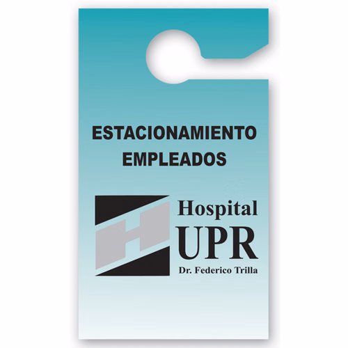 USA Made Laminated Parking Permit | Hanger - Rectangle (4"x7") Square Corners