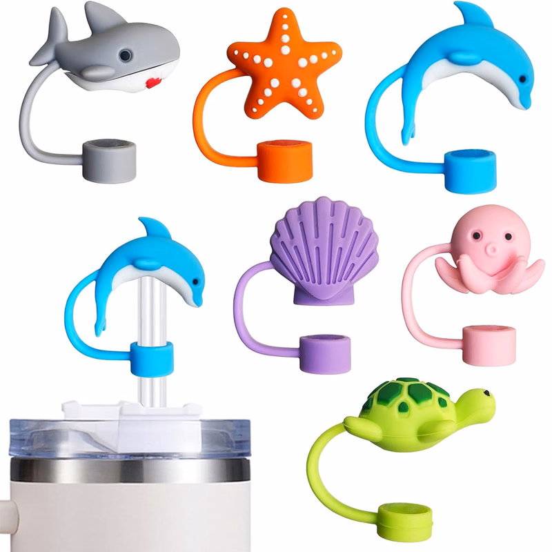 Customizable Colorful Silicone Straw Cover