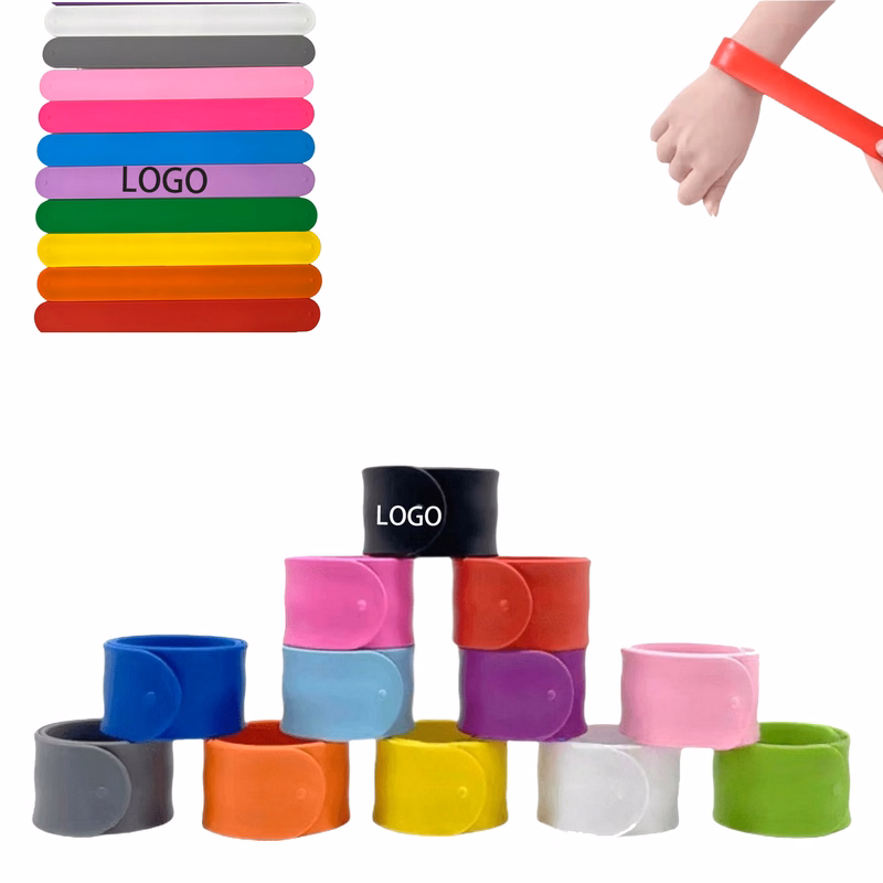 Rainbow Silicone Slap Bracelets