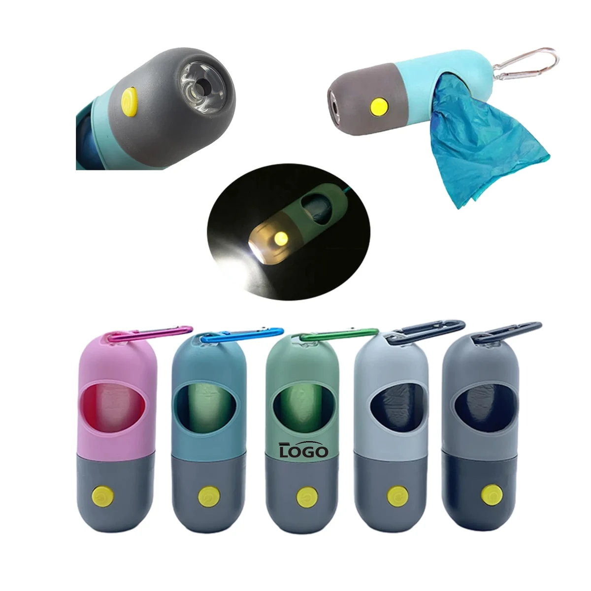 LED Light Pet Pickup Dispenser Garbage Bag Capsule MOQ 50PCS 1