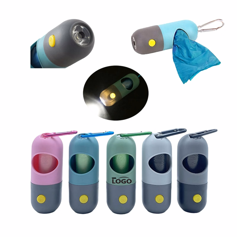 LED Light Pet Pickup Dispenser Garbage Bag Capsule MOQ 50PCS