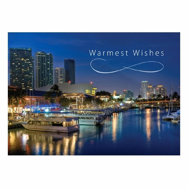 Miami Bayside Market & Marina Greeting Card