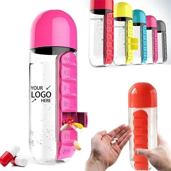 Pill Box Organizer Water Bottle 1