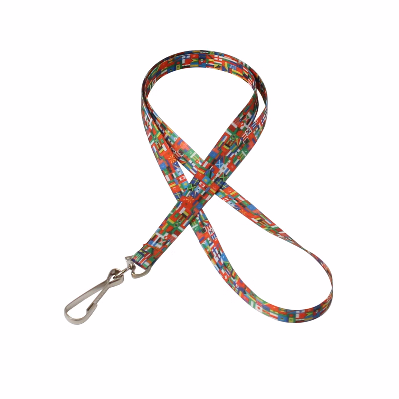 3/8" Digitally Sublimated Lanyard w/ J Hook