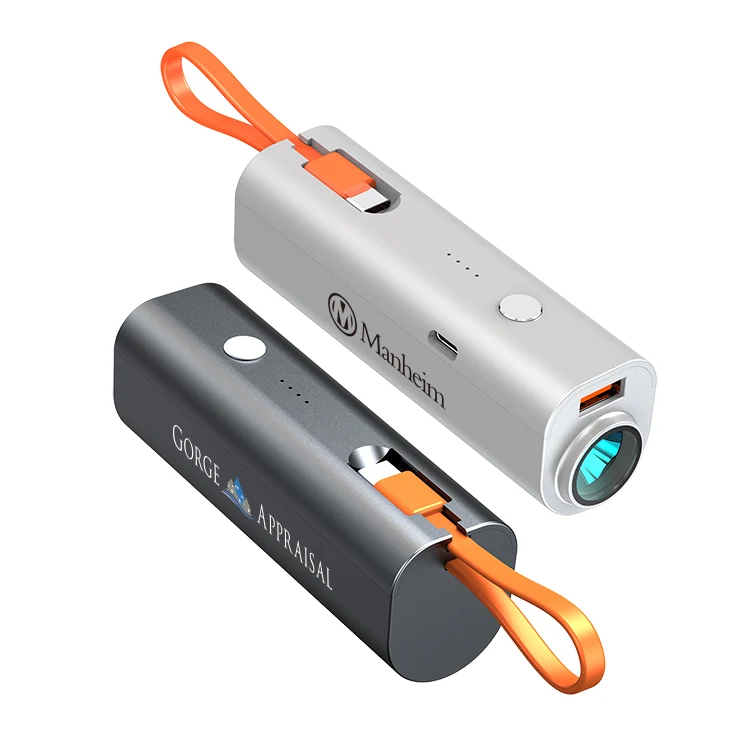 5000mAh Mini Portable Power Bank with Flashlight 1