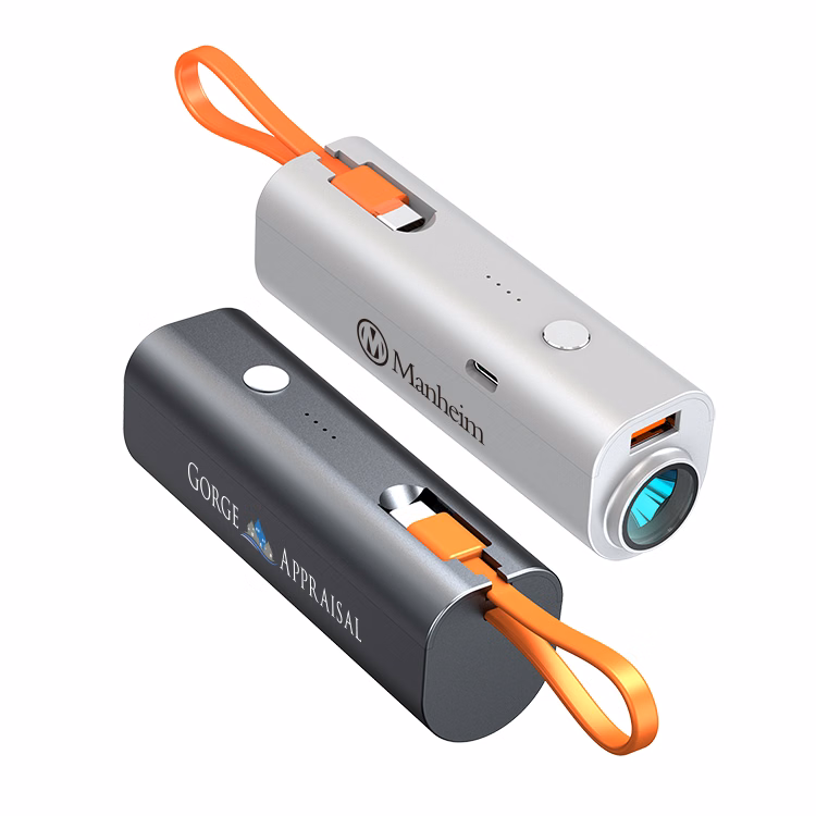 5000mAh Mini Portable Power Bank with Flashlight