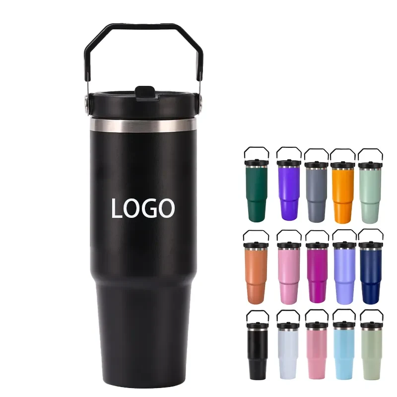 30oz Stainless Steel Vacuum Insulated Tumbler with Lid 1
