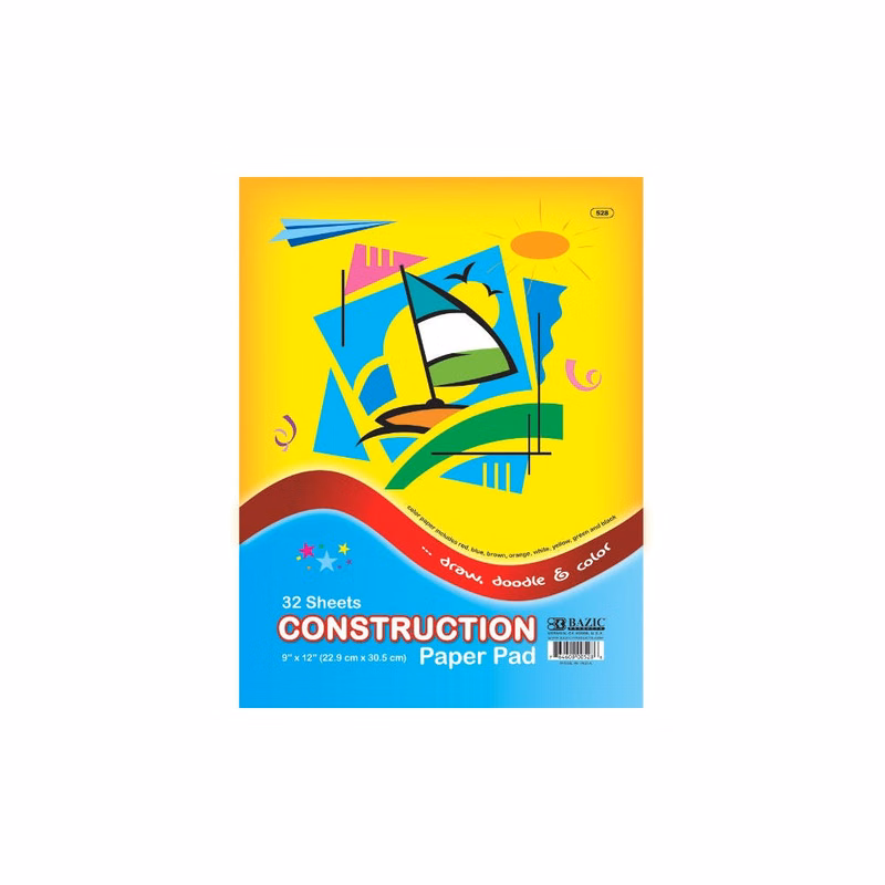 Construction Paper Pads - 32 Sheets 9" x 12"