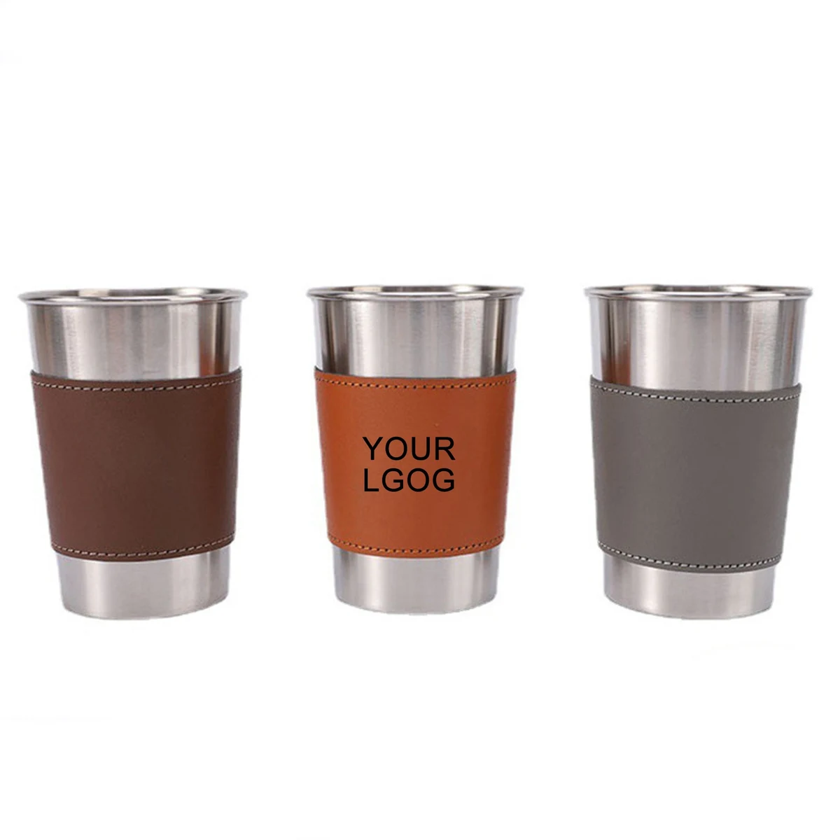 Stainless Steel Insulated Cup With Pu Cover 1
