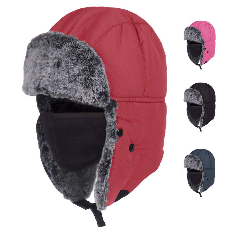 Winter Warm Trapper Hat With Faux Fur