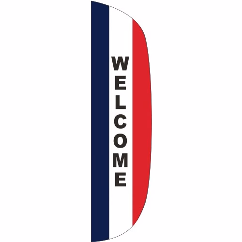 "WELCOME" 3' x 12' Message Flutter Flag