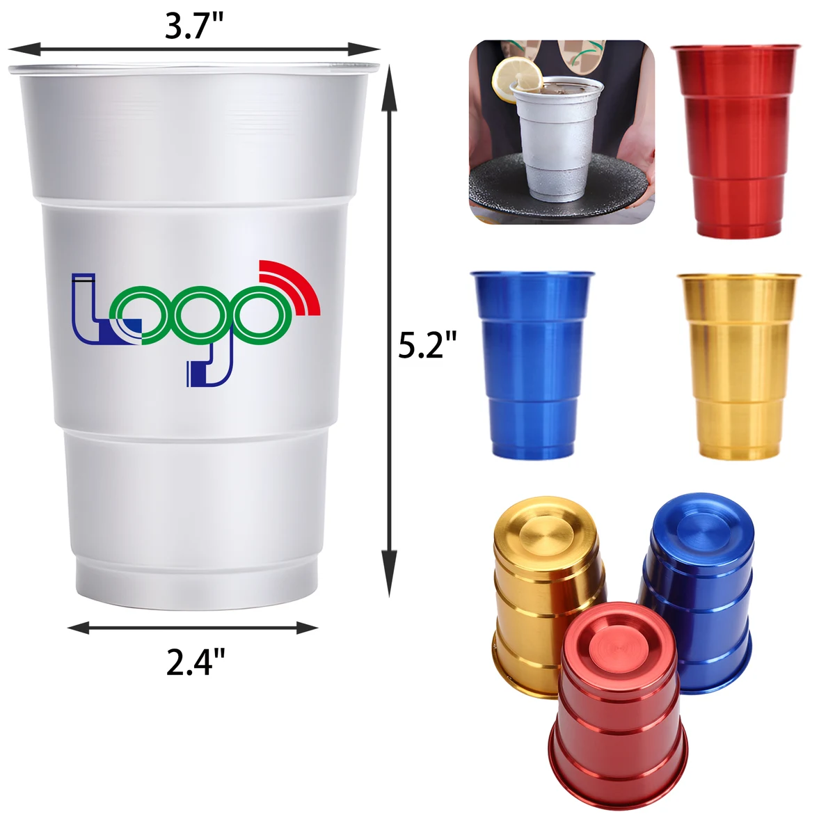 MOQ 50 PCS 16 OZ Aluminum Cup 1