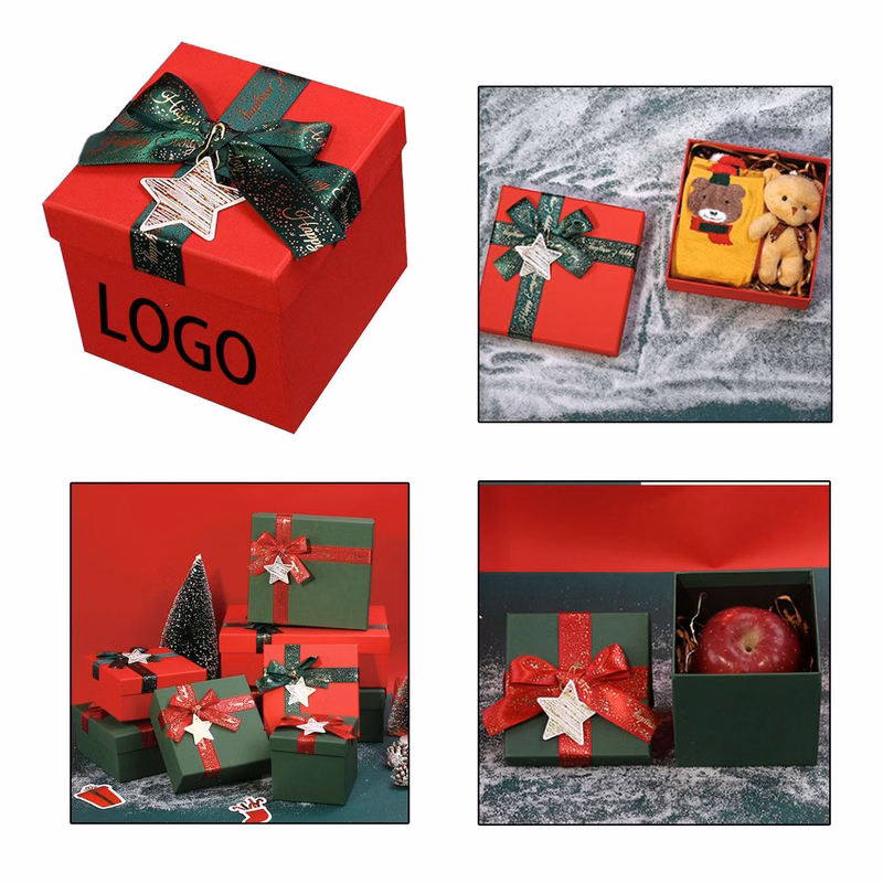 Ribbon Xmas Present Box