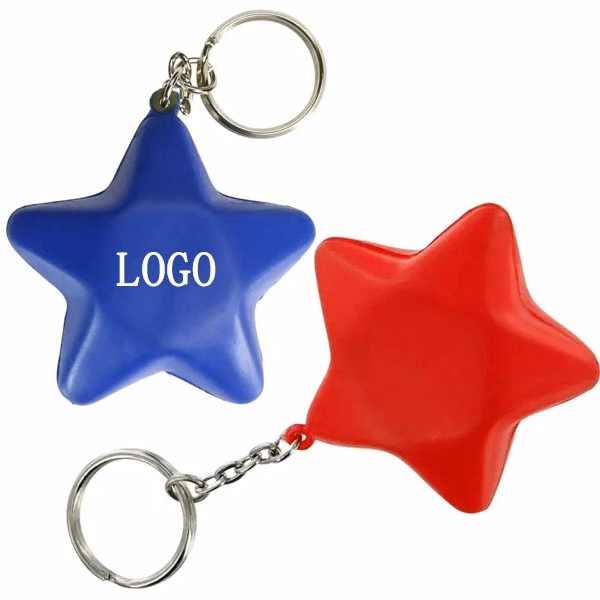 Star Shaped Keychain Stress Ball