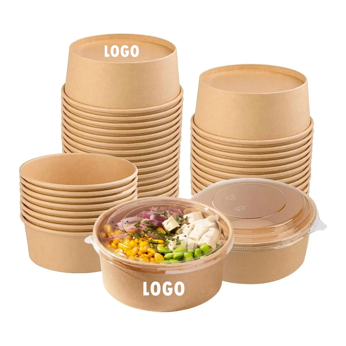 17 oz Disposable Bowls With Lid 1