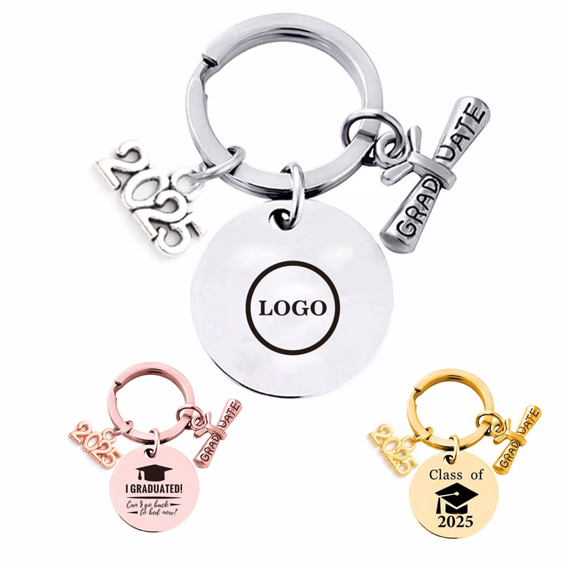 MOQ50 Metal Keyring for Graduation, Class of 2025