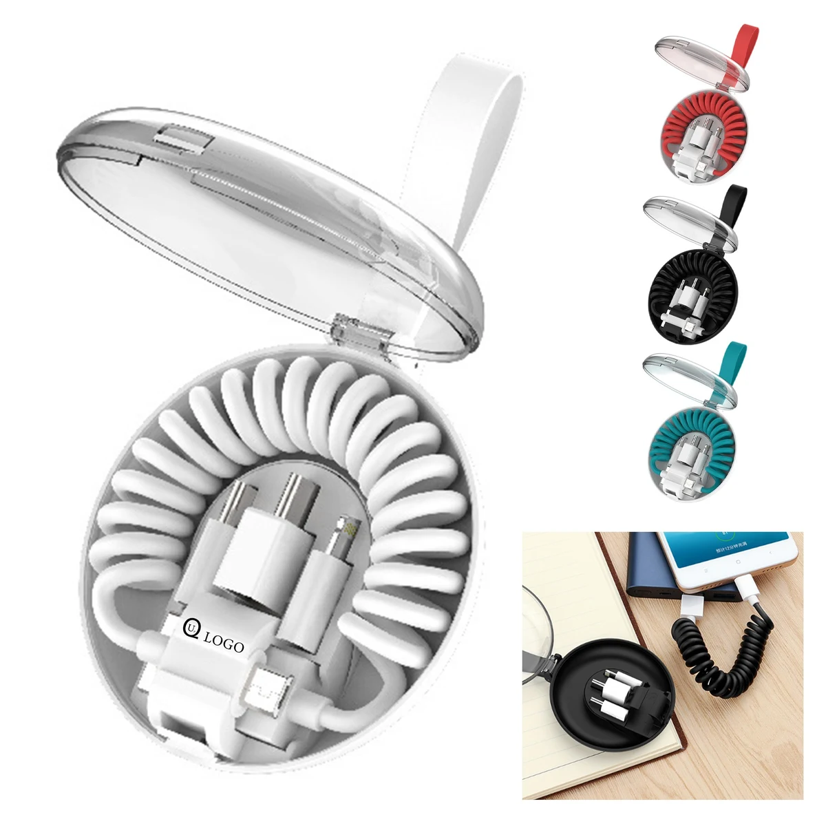 Three-In-One Spring Charging Cable 1