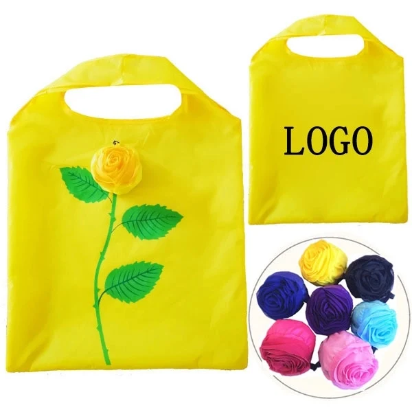 Rose Flowers Foldable Shopping Tote Bag 1